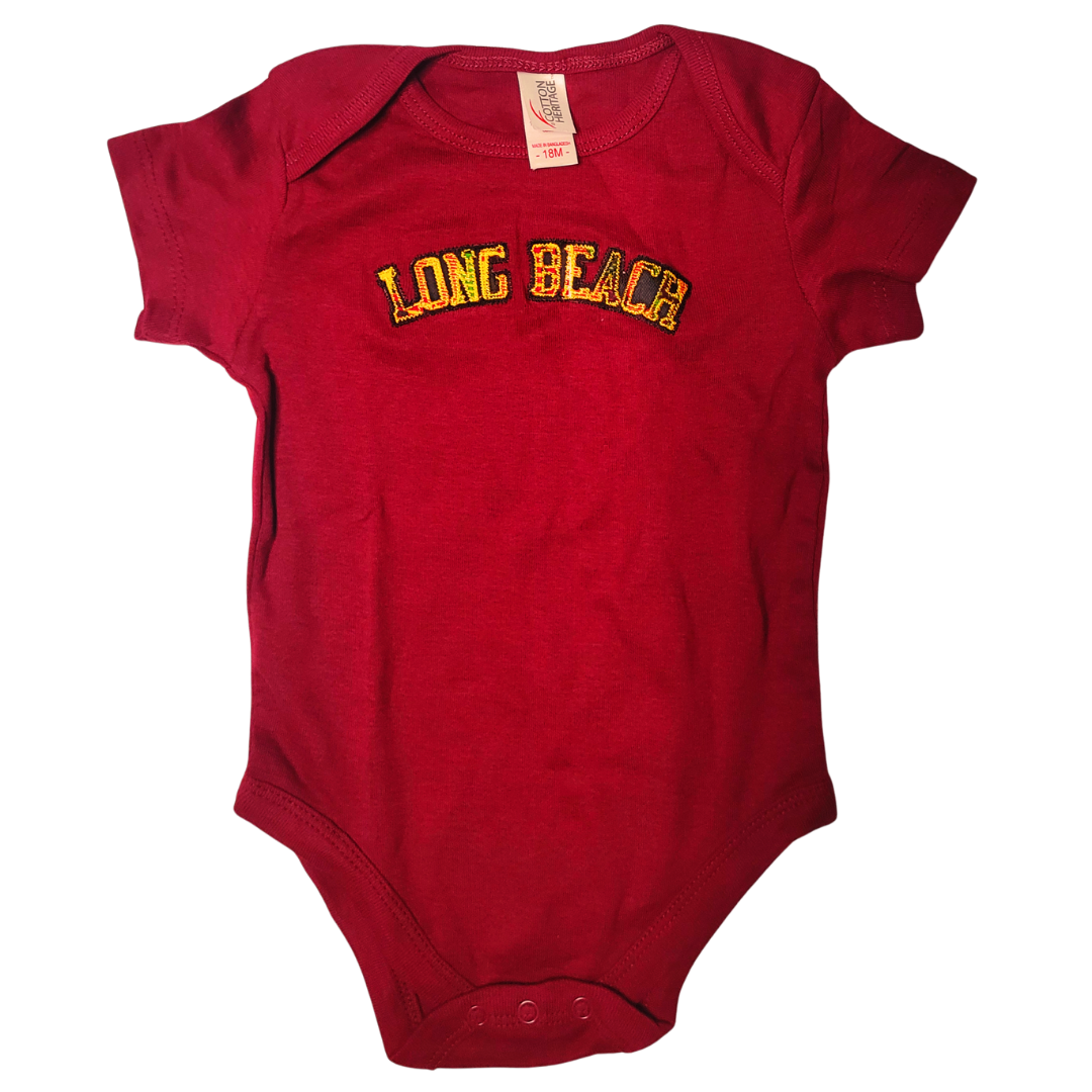 Sample: Infant 100% Cotton LONG BEACH Onesie