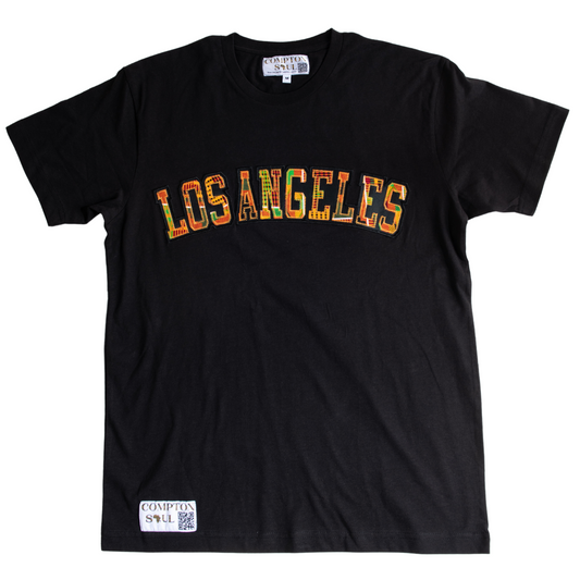 Adult Short Sleeve Tees, Classic Kente Print: Large Print - Los Angeles