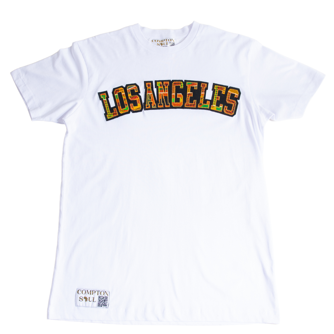 Adult Short Sleeve Tees, Classic Kente Print: Large Print - Los Angeles