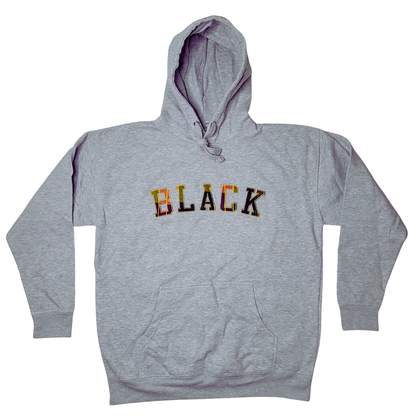 Samples: Adult Hoodies, Various Kente Prints - BLACK - No Kente Hoodie