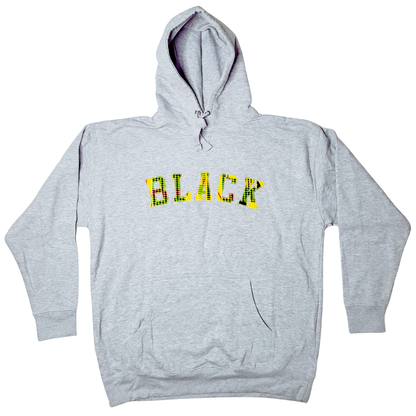 Samples: Adult Hoodies, Various Kente Prints - BLACK - No Kente Hoodie