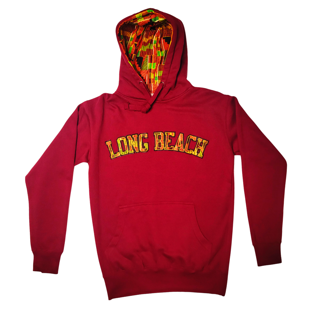 Samples: Adult Hoodies, Classic Kente Prints - Long Beach - Kente Hoodie