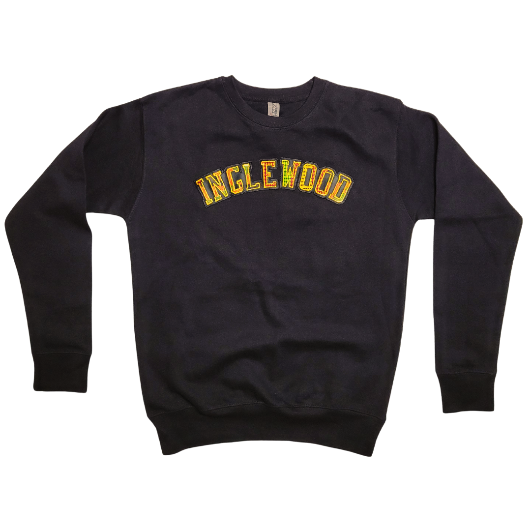 Samples: Adult Crewneck Sweatshirt, Multiple Kente Print: Large Print - INGLEWOOD