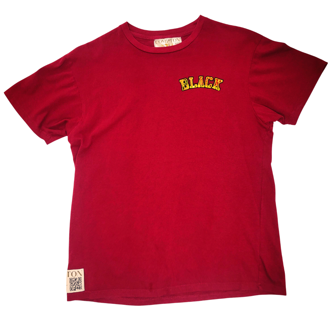 Samples: Adult Short Sleeve Tees, Classic Kente Print: Small Print - Black