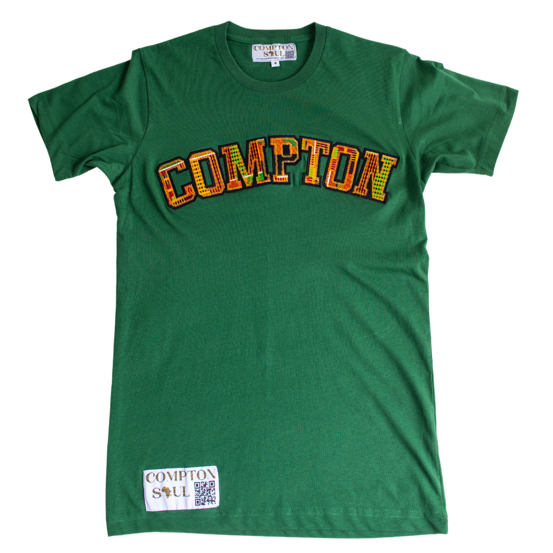 Adult Short Sleeve Tees, Classic Kente Print: Large Print - Compton