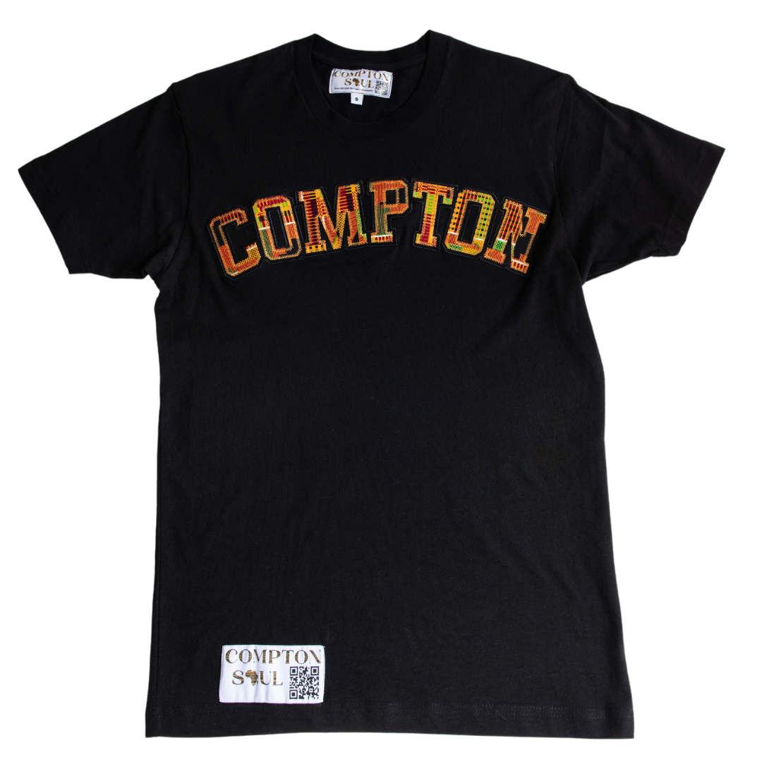 Adult Short Sleeve Tees, Classic Kente Print: Large Print - Compton