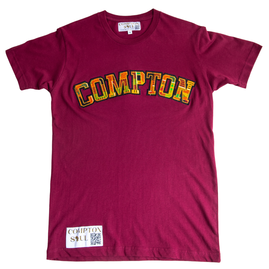 Adult Short Sleeve Tees, Classic Kente Print: Large Print - Compton