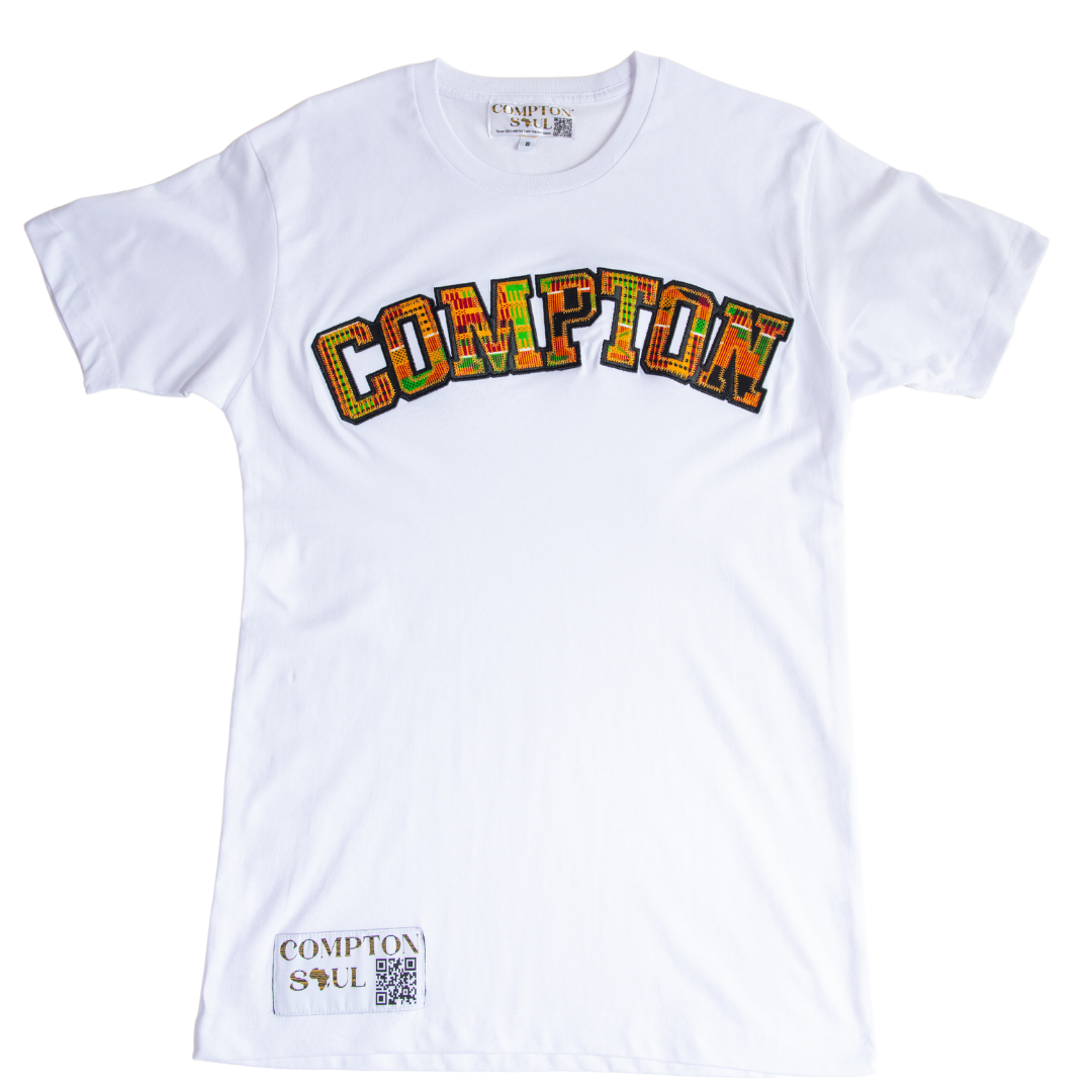 Adult Short Sleeve Tees, Classic Kente Print: Large Print - Compton