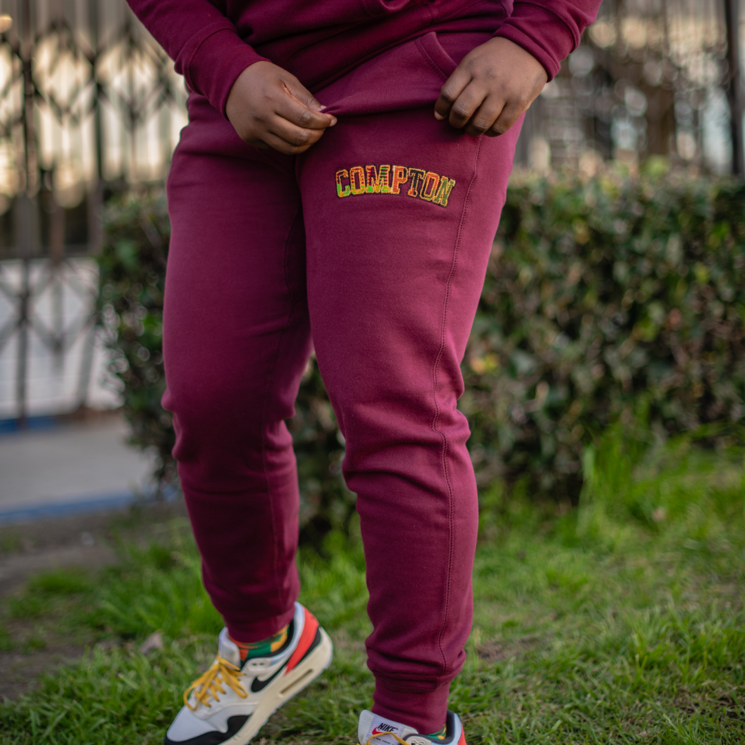 Adult Joggers Sweatpants, Classic Kente Print - Compton