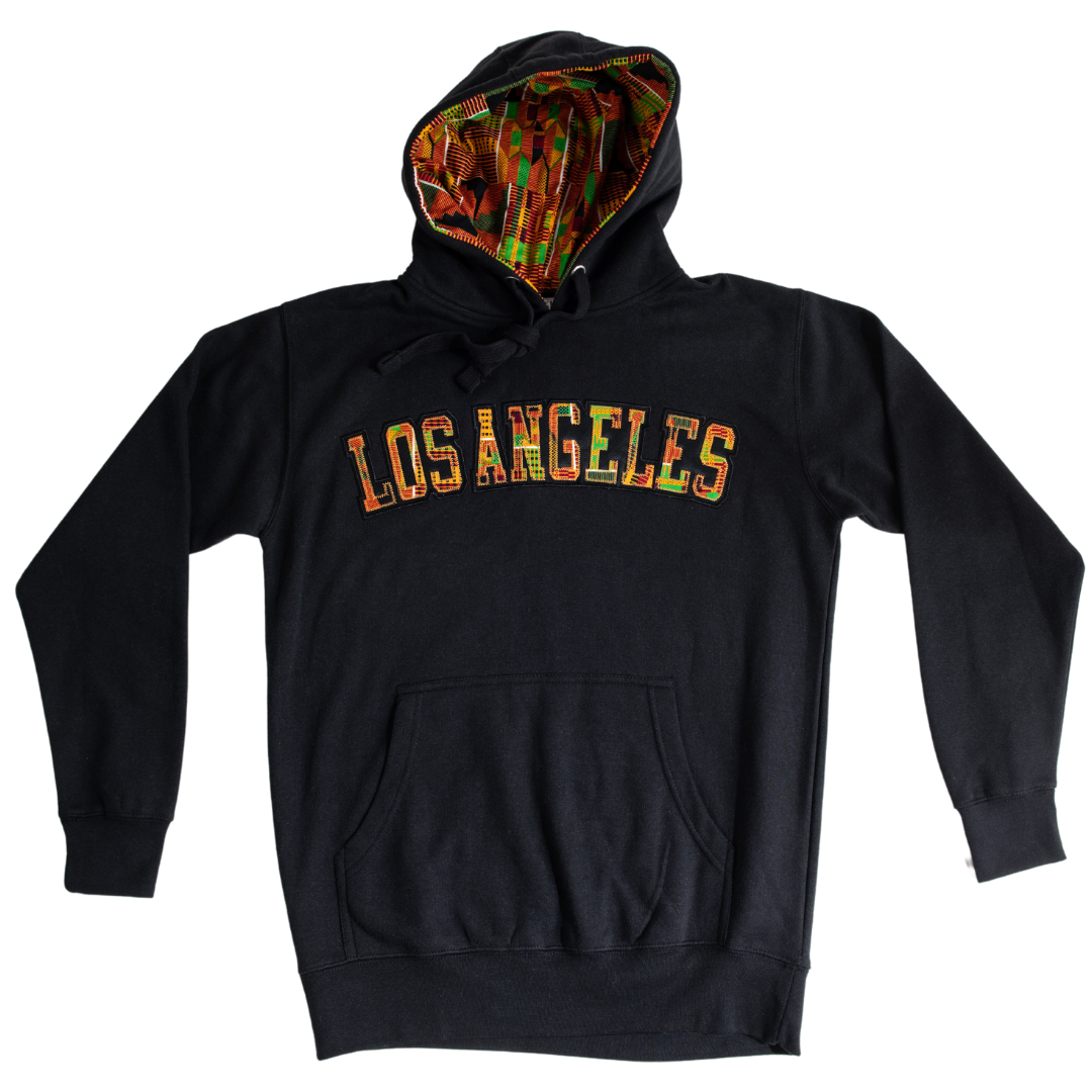 Adult Hoodies, Classic Kente Print - Los Angeles